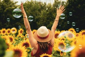 Lady-in-sunflowers